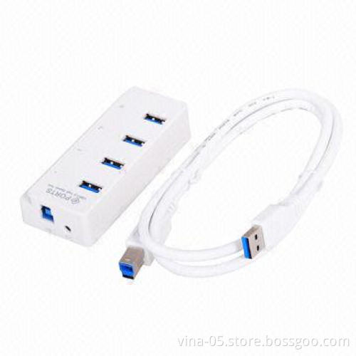 2014 new 4 port USB3.0 hub with turn on/off button